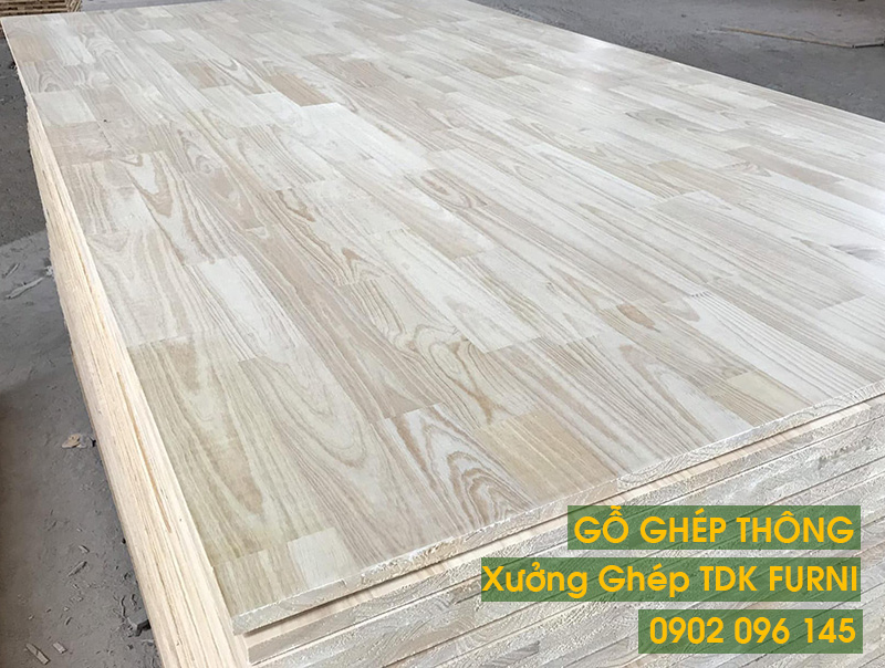 Gỗ ghép thông độ dày từ 8mm, 10mm, 15m, 18mm