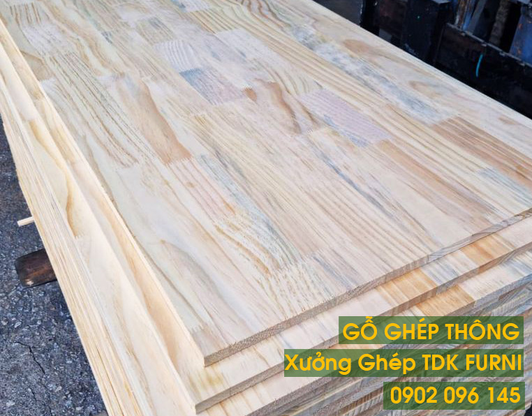 Gỗ ghép thông sẵn tại kho TDK Furni giá rẻ