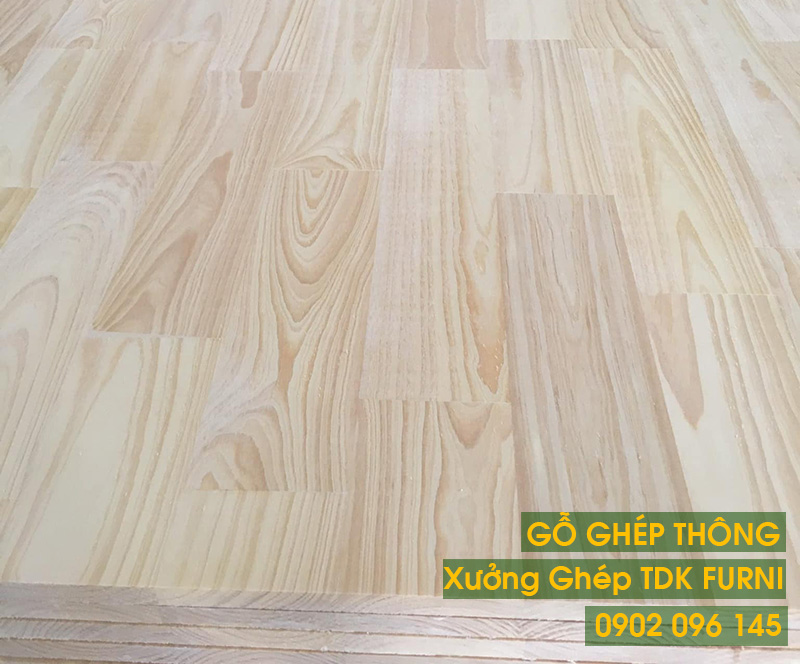 Gỗ ghép thông tại kho TDK Furni HCM, Bình Dương, Đồng Nai